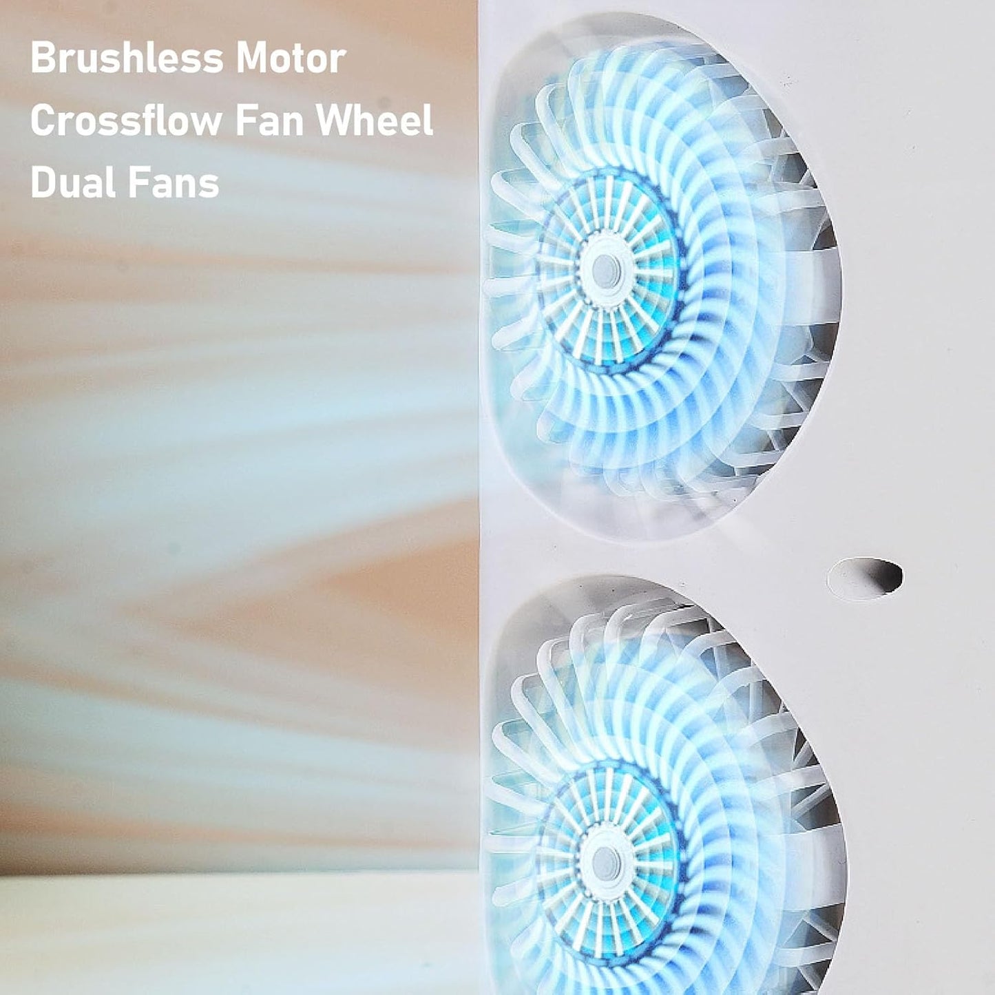 Portable Air Conditioner with 3 Speed Dual Fans, Evaporative Air Cooler for Room Bedroom, 120mL Water