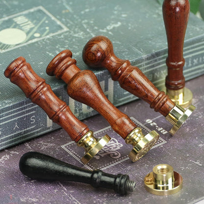 Frame Wax Seal Stamp, WASOHLING Great Details 3D Embossed Relief Carving Head and Wood Handle for Wax Seal Stamp Kit, Decor for Envelope Letter Wedding Invitation (F08)