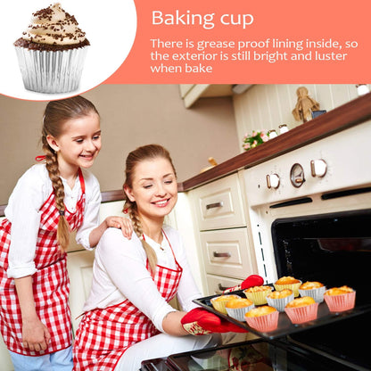 Foil Cupcake Liners, Standard Size Rainbow Baking Cups, 500 Pieces for Weddings, Birthdays, Baby Showers