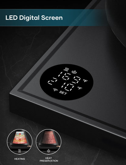 INTASTING Electric Kettle, Gooseneck Electric Kettle, ±1℉ Precise Temperature Control, Stainless Steel Interior, Quick Heating for Pour Over Coffee, Tea & Boiling Water, 0.9L (Black)