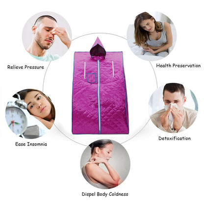 Home Sauna Steamer and Tent 2L Sauna Portable with 9 Files Temperature Adjustment for Increasing Blood Circulation/Reducing Fatigue/Detoxifying (Sauna Tent Purple)