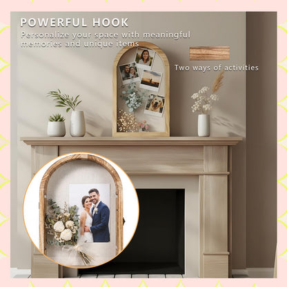 WLZGDFB Shadow Box Frame with Clear Acrylic Door, Removable Shelves & Linen Back - Large Display Case Picture Frame for Wall or Tabletop - Memory Box for Wedding Bouquet, Photos, Medals, Memorabilia