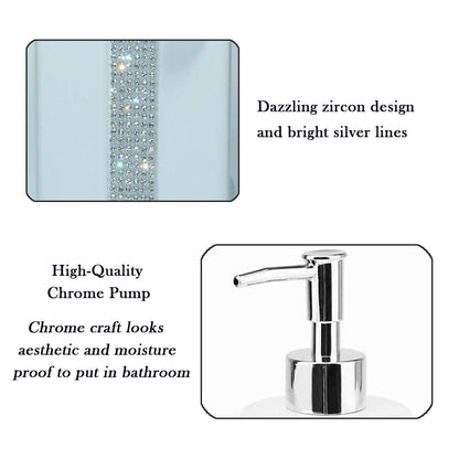 CAAHANJIA Bathroom Accessories Set 4 Pcs-Ceramic Gift Set Soap Dispenser Pump & Toothbrush Holder & Tumbler Cup & Soap Dish - Bathroom Home Decor Clearance, Countertop Vanity Organize(12 Ounce White)