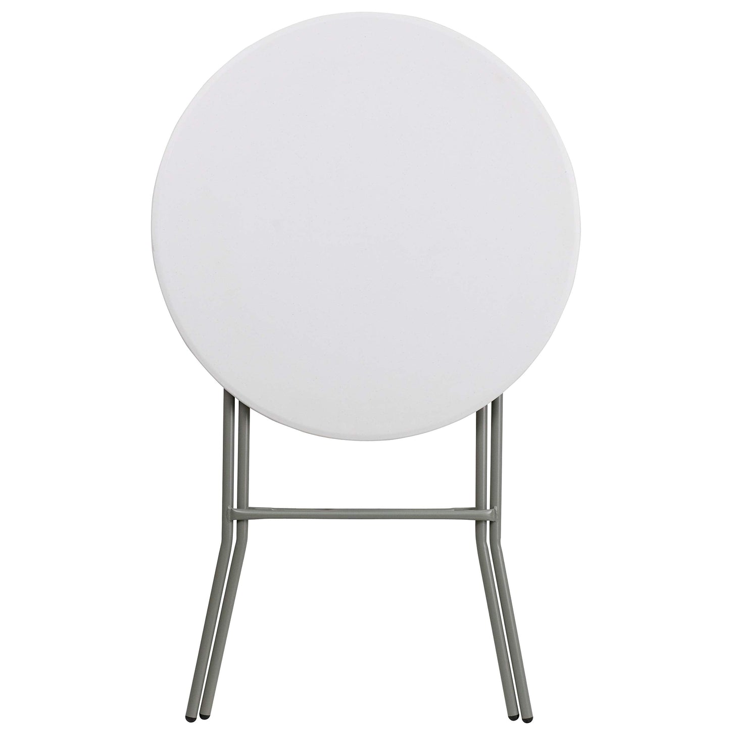 Flash Furniture 32" Round Folding Bar Height Tables for Parties and Commercial Events, Indoor/Outdoor Plastic Bar Height Folding Tables, Set of 4, White
