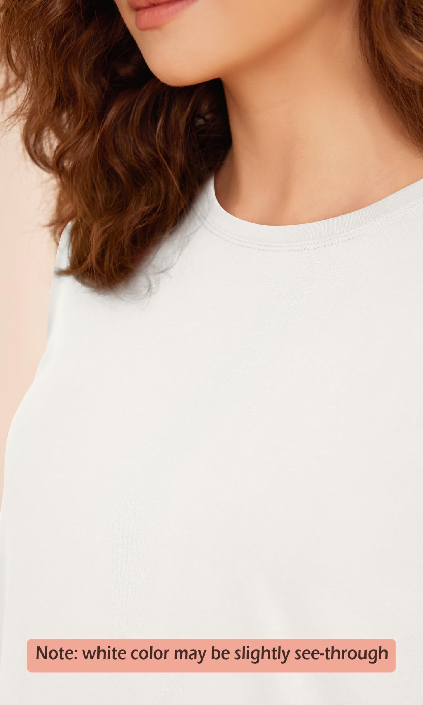 ODODOS Modal Soft Short Sleeve Shirts for Women Crew Neck Yoga Tee Casual Workout Tops, White, Medium
