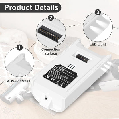 Paverost Battery LVAC-200 for Levoit Vacuum: Replacement Battery LVAC200 Compatible with Levoit LVAC-200 Cordless Vacuum Cleaner LVAC 200-22.2V 3500mAh