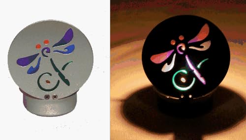 Miniature Dragonfly Silver Metal Tealight Candle Holder - 2.5" x 3"