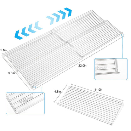 Derlyniupi Spice Drawer Organizer, 8 Pcs Clear Acrylic Drawer Seasoning Organizer, Expandable From 11'' to 22'' Kitchen Spice Rack for Drawer, Ideal for Kitchen Spice Organization (Jars not included)