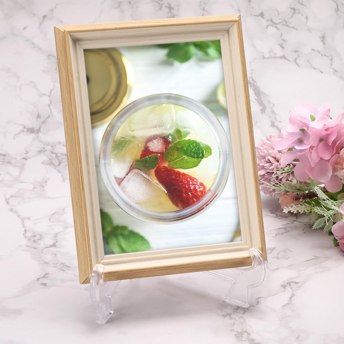 uxcell 6Pcs 7.1" Easel Plate Holder, Plastic Folding Display Stand for Decorative Plates, Clear for Picture Frame