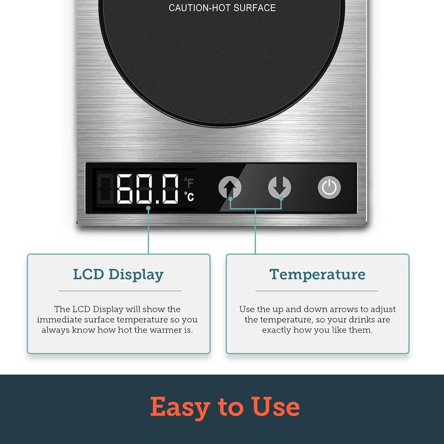 1F (77-194), 304 COSORI Coffee Mug Warmer for Desk, Digital Cup Heater, Coffee & Christmas Gifts, Precise Temperature