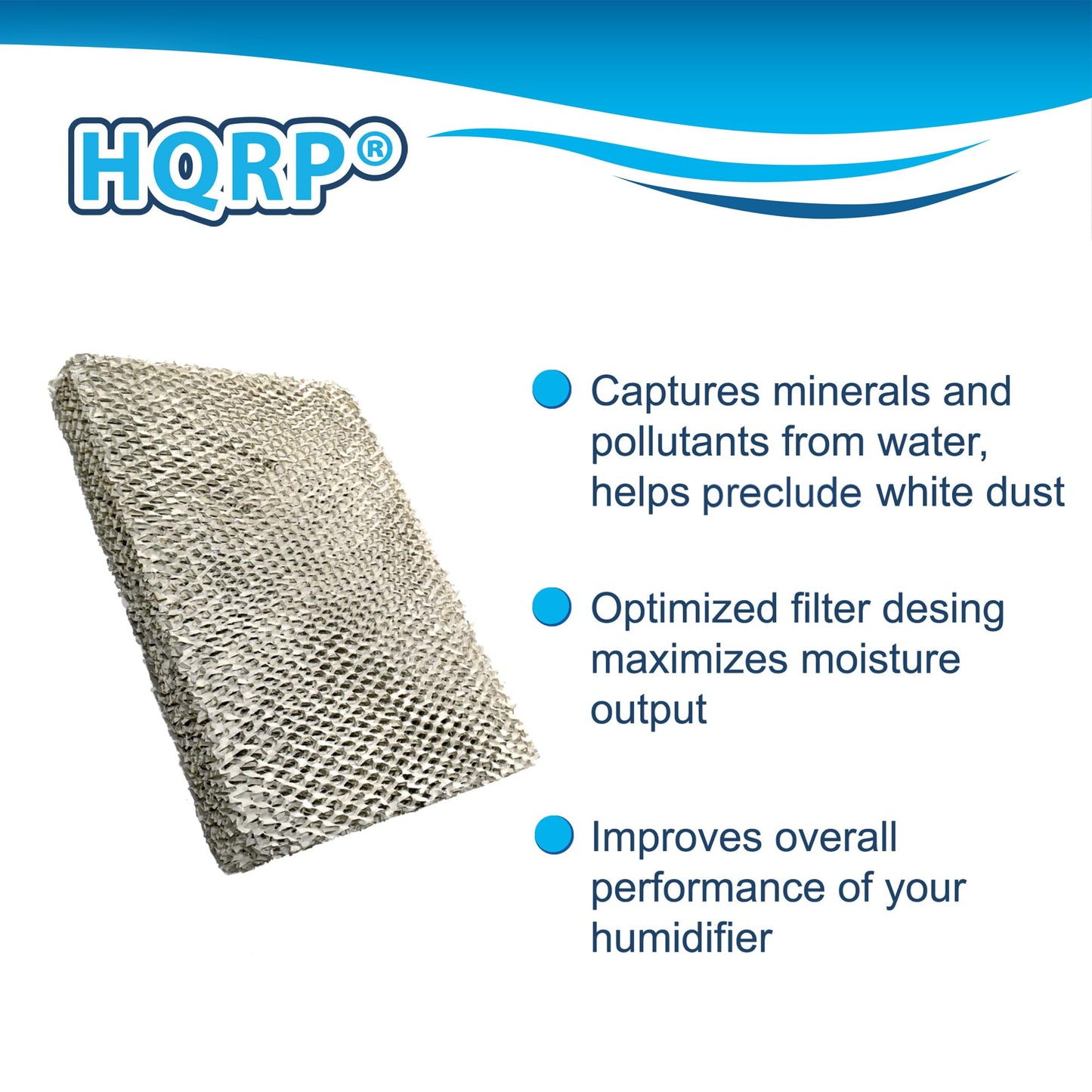 HQRP 2-pack Water Filter compatible with Clean Comfort HE12 HE12A HE12M HE12MM Humidifiers, HEP-GA10 Replacement