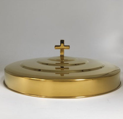 Communion Holy Wine Serving Cup Tray with Cover, Stainless Steel Brass Color Communion Tray Set with 160pcs Disposable Cups for Churches Supplies