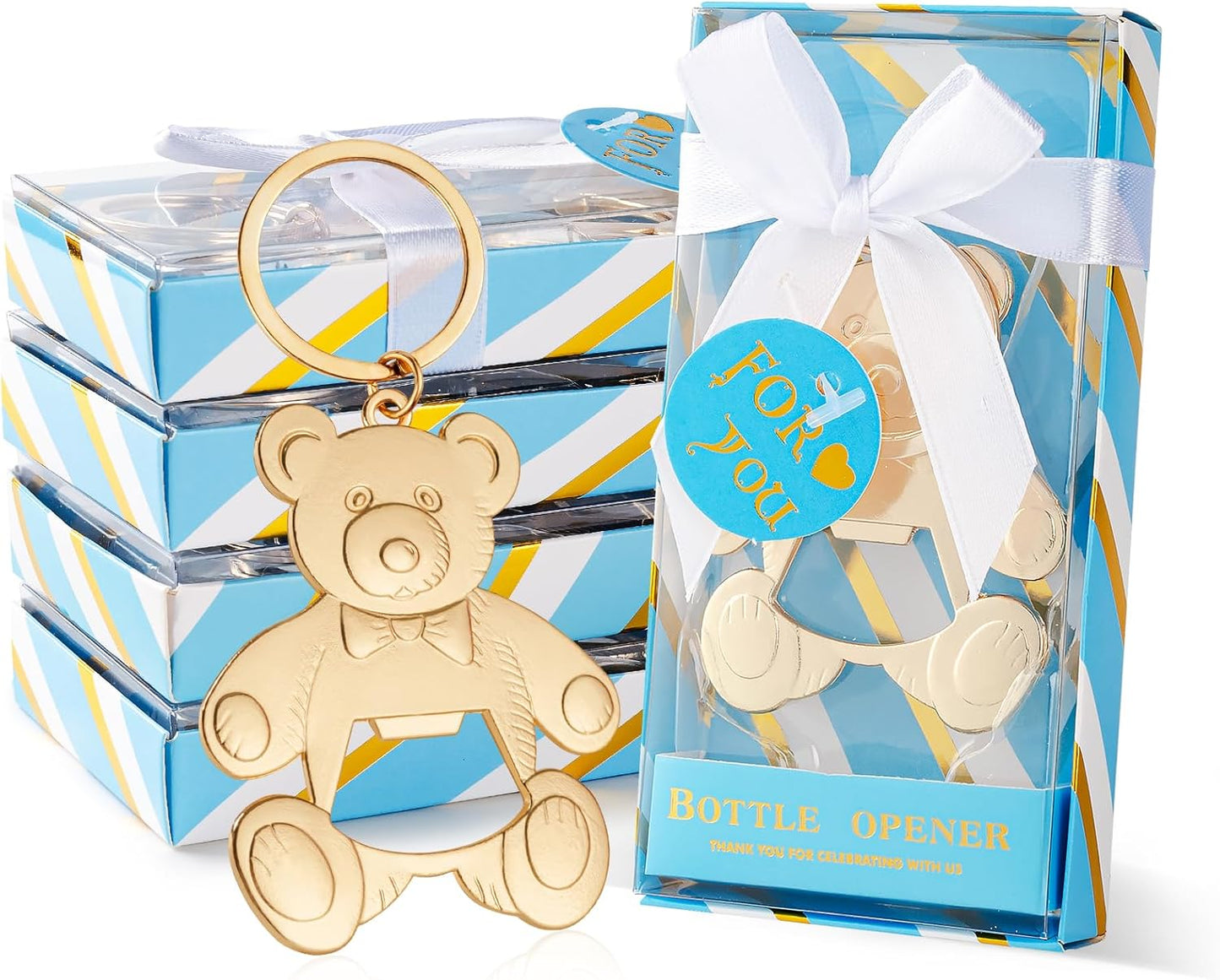 24/packs Baby bottle Opener Baby Shower Party Gift Bottle Opener Cute Bear Shape Bottle Opener Guest Wedding Party Gift