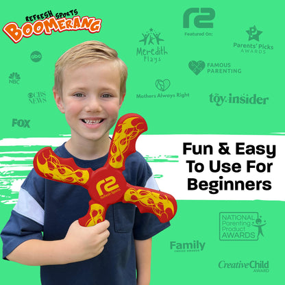 Boomerang for Kids - Fun & Easy To Use - Toys for Ages 8-13 - Birthday Gifts for Kids 5 6 7 8 9 10 Year Old Boy Gift - Best Outdoor Summer Gifts For 4 5 6 7 8 Year Old Boys Gift Ideas for All Ages