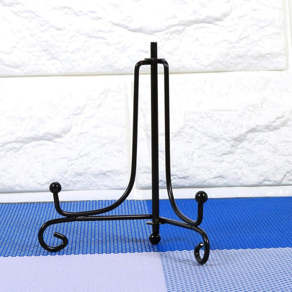 Iron Display Stand, 4 to 12 Inch Classic Easel for Bowl, Plate, Photo Frame, Book, Black