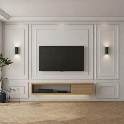 Pangda 3 Sets Peel and Stick Wall Molding Kit Inner and Outer Layer Style Premade Wainscoting Panel for Interior Wall Moulding Decor Accent Molding (31x63inch+78x63inch)