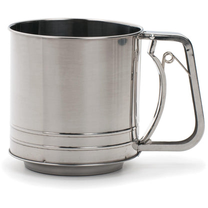 Farberware Stainless Steel Flour Sifter (3-Cup) - Classic Lightweight Handheld Baking Sieve for Flour, Confectioners Sugar, Dry Ingredients - Ideal for Cakes, Cookies, Pastries