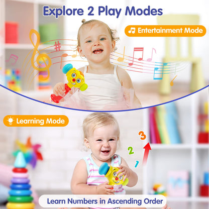 HOLA Toys for 1 Year Old Boy Birthday Gift - Hammer Baby Toy 12-18 Months, Musical Toddler Toys 1-2 with Light Flashing, Learning Toy for Toddlers 1-3 Easter Basket Stuffers for Babies Toddler