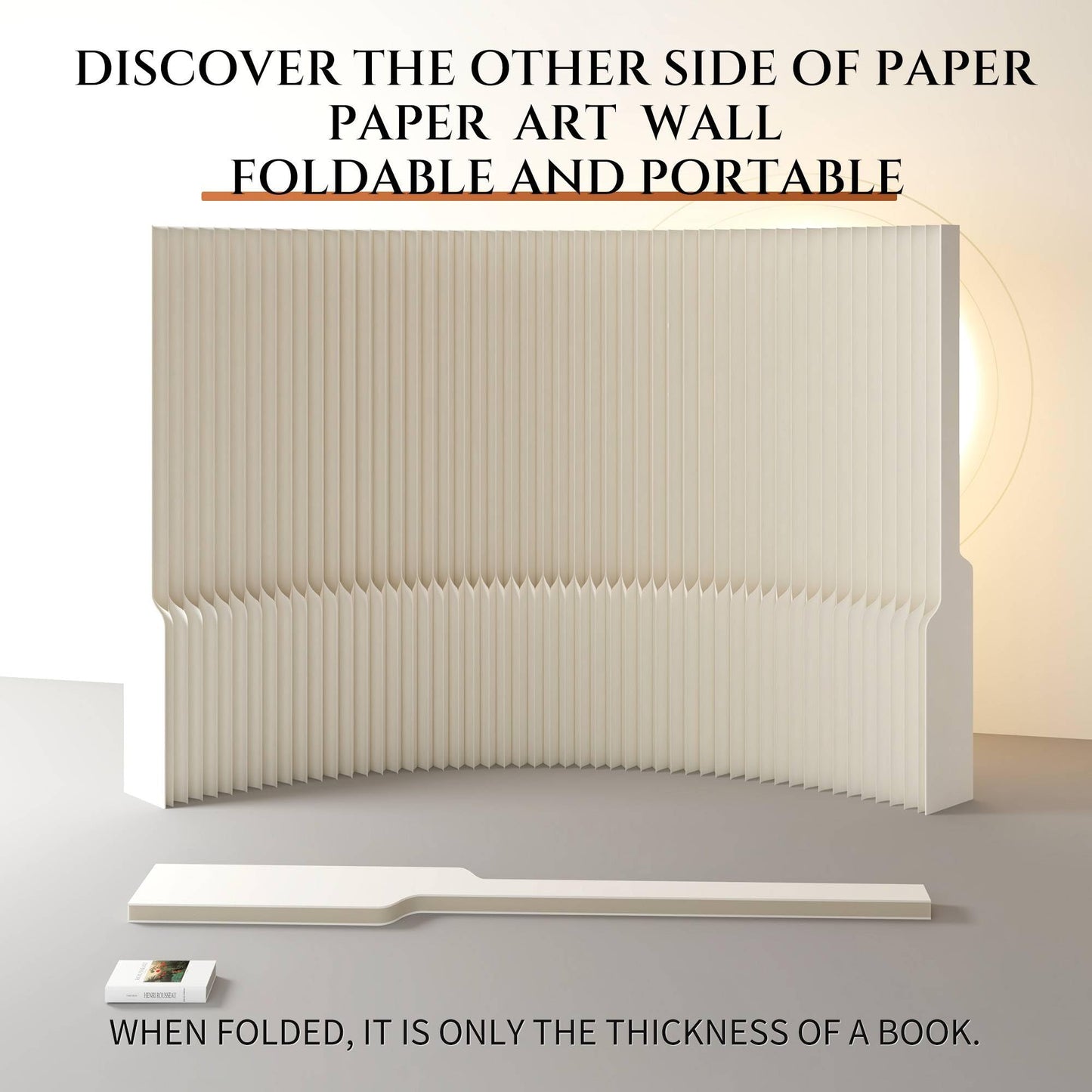 Foldable Room Divider Panel, Honeycomb Structure, Lightweight, Freestanding Privacy Screen for Office, Home, Studio, Temporary Wall Divider for Space Separation (118x10x71in)