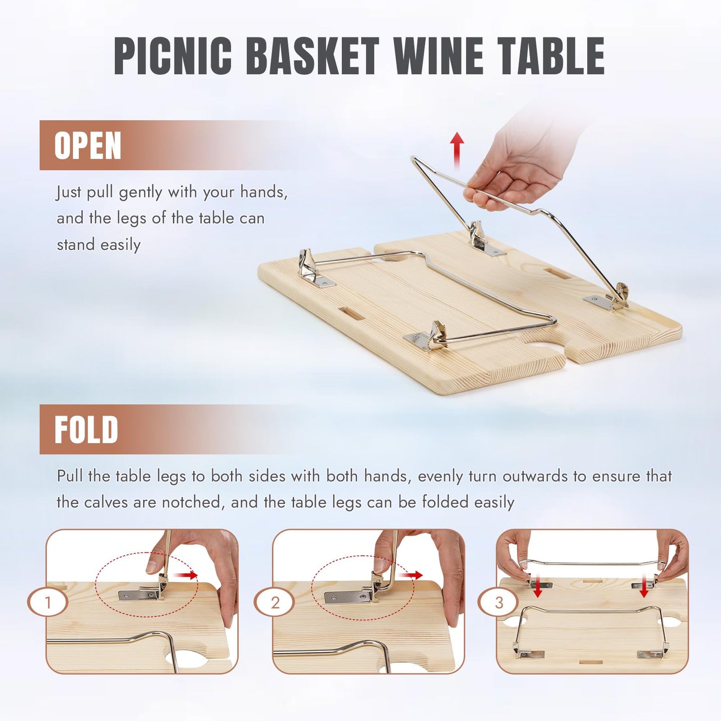 HappyPicnic Picnic Basket for 2, Handmade Wicker Picnic Set with Folding Table and Waterproof Blanket, Large Insulated Picnic Basket with Wine Bag & Cutlery Kit for Picnic, Camping, Holidays (Cherry)