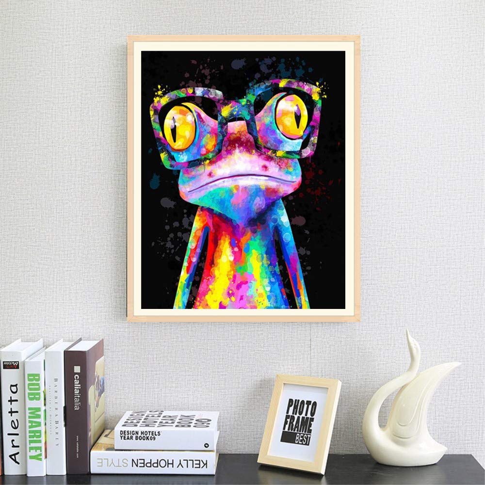MMAHD 5D DIY Diamond Art Painting Kits for Adults Full,Frog Full Drill Embroidery Paintings Rhinestone Pasted DIY Painting Cross Stitch Arts Crafts for Home Wall Decor 9.8×11.8Inches