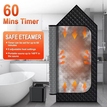 1000W Steam Sauna Tent, Portable Sauna for Home with 3L Steamer, Warm Sauna Tent, Folding Sauna Chair, Remote Control in-Home Spa,31.5'' x 31.5'' x 74.8''