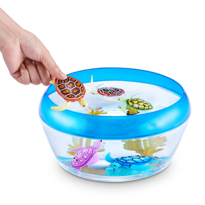 ROBO ALIVE Robo Turtle Robotic Swimming Turtle (Green + Pink) by ZURU Water Activated, Comes with Batteries, Exclusive (2 Pack)