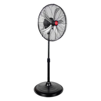 OEMTOOLS OEM24871 20" Oscillating Pedestal Fan, Adjustable Height for Garage, Shop, Gym, Warehouse 4500 CFM Airflow, 3-Speed Enclosed Motor, 5 Aluminum Blades, Dust-Resistant Industrial Purpose