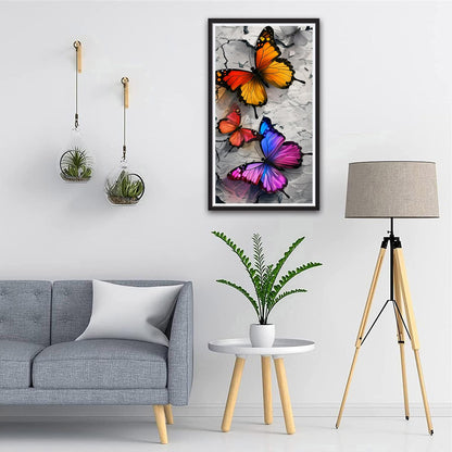ARTGOTO Large Square Drill Diamond Art Painting Kits for Adults,15.7x27.5inch/40x70cm Butterfly B DIY Full Square Diamond Dots Large Size,Big Gem Art and Crafts for Home Wall Decor Gifts