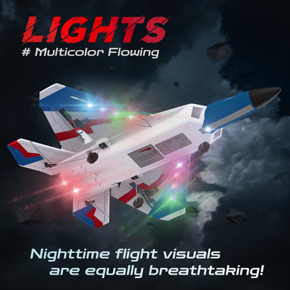 CKYSCHN F22 Remote Control Airplane 4 Channel with Lights | 2.4G Fighter RC Plane with 3 Flight Modes for Beginners - RTF RC Airplane for Adults 37 Minutes Flight Time