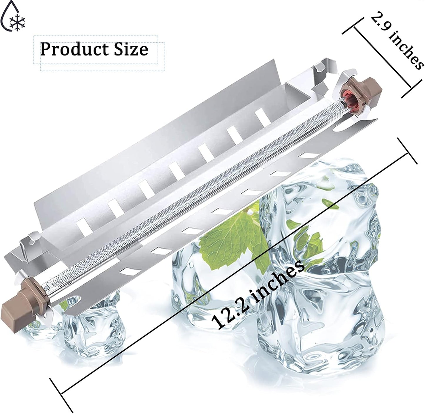 Refrigerator Defrost Heater WR51X10055, Temperature Sensor WR55X10025, Defrost Thermostat WR50X10068 Compatible with GE