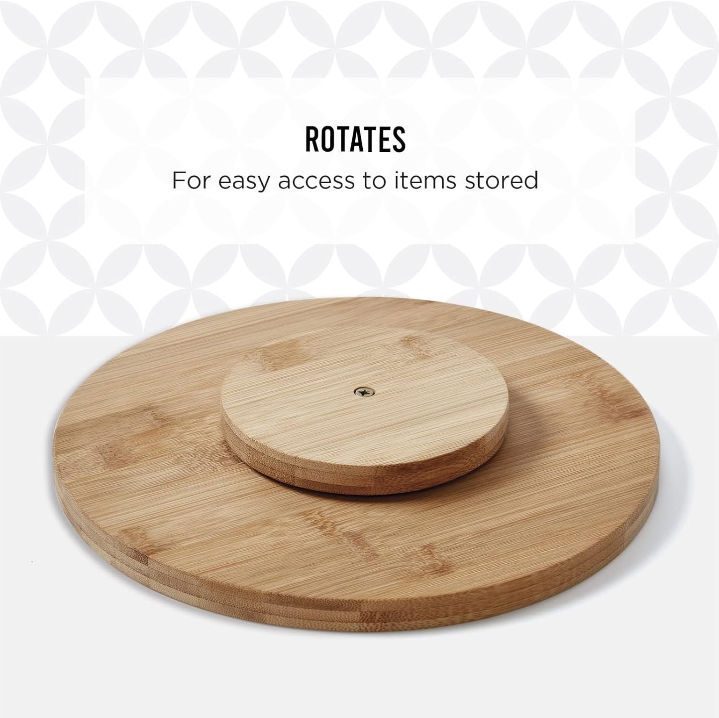 Copco Bamboo Lazy Susan Turntable, 10-Inch Wooden Organizer for Table or Countertop