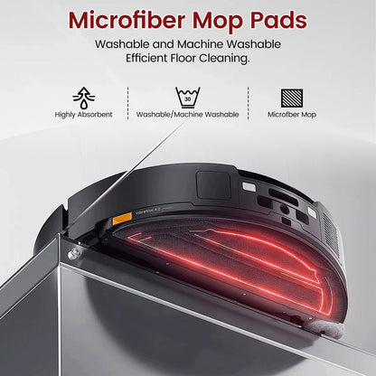 MIXEAL 24 Pack Accessories Compatible with Roborock Q10 S5+, Q10 S5, Q10 X5+, Q10 X5 Vacuum Cleaner, 2 Main Brushes, 6 Side Brushes, 6 Dust Bags, 4 HEPA Filters, 4 Mop Pads,2 Tools