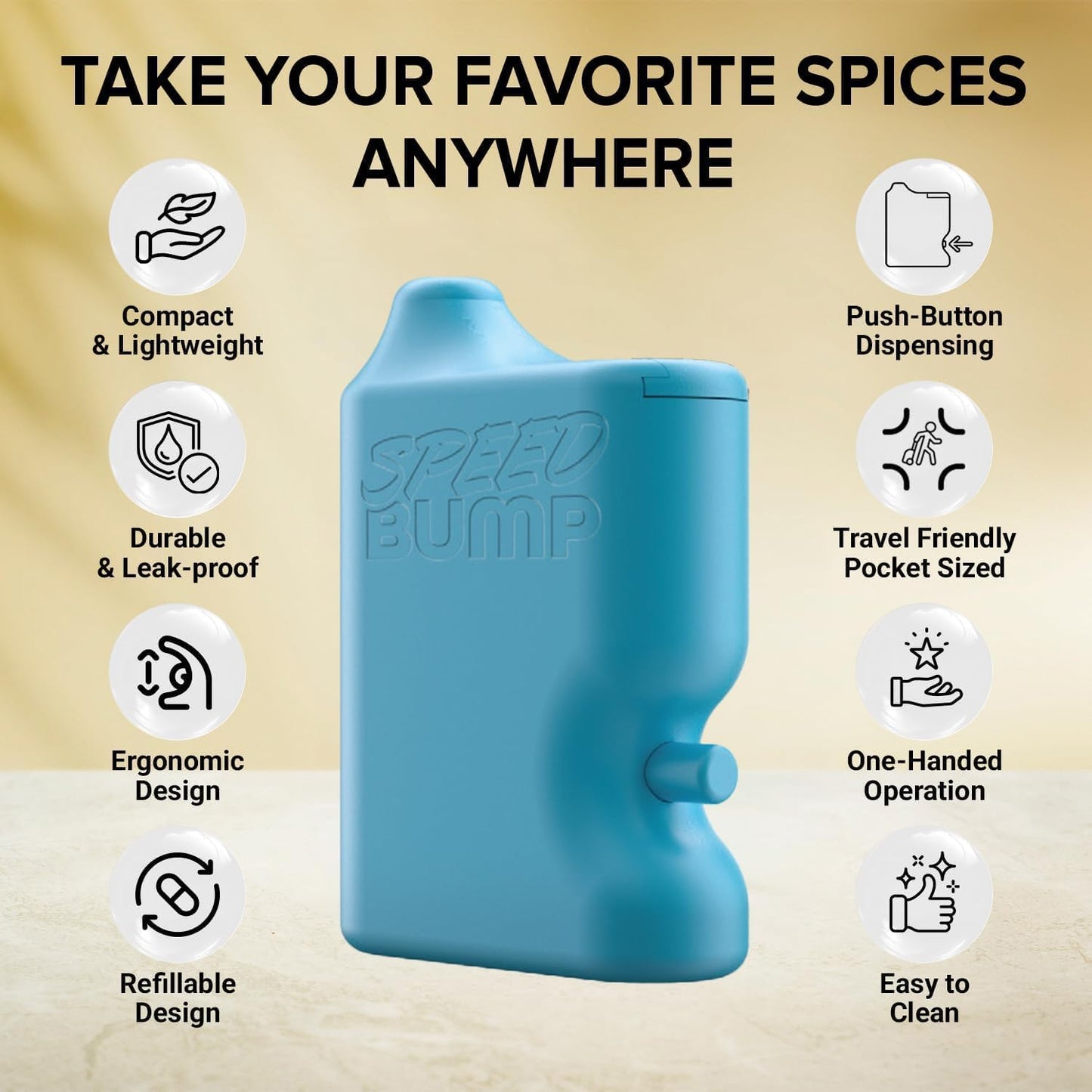 Set, Portable Pepper Shaker (Blue) - Versatile Seasoning Multi Functional Salt Dispenser Spice Shakers for Easy Use