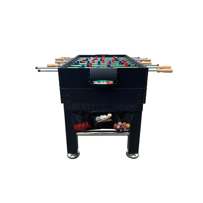 KICK Tetrad 55" 4-in-1 Multi Game Table (Black) – Foosball, Billiards/Pool, Air Hockey & Ping Pong