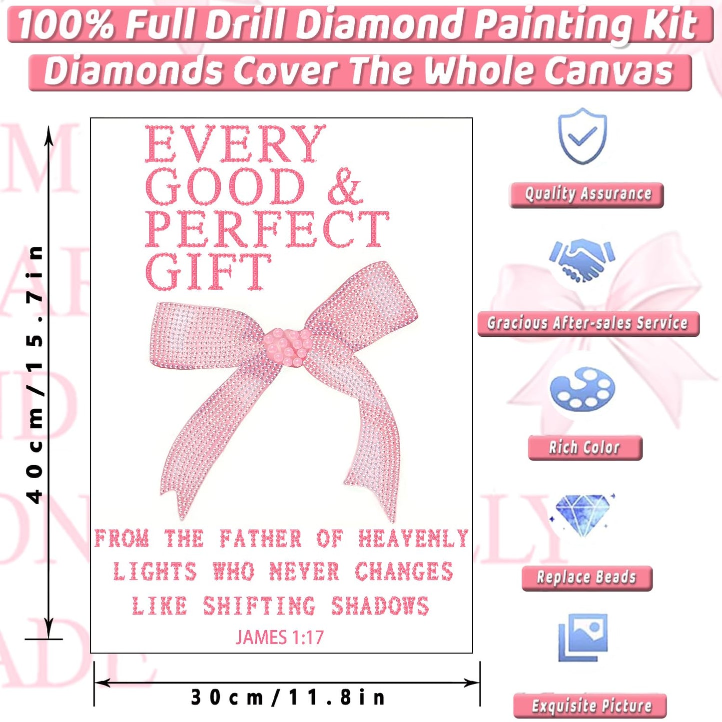 4Pcs Pink Bow Special Shape Diamond Art Kits for Adults Beginners,Full Round Drill Cute Coquette DIY 5D Diamond Painting Kits,Paint by Diamonds Dot Gem Art Crystal Easy,Home Wall Decor&Gift-12x16in