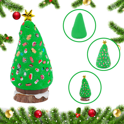 LAHAND Christmas Trees Crafts Sets，Air Dry Clay Kits for Kids，Modeling Clay Christmastree DIY Sets,Christmas Stocking Stuffers Perfect for Winter Children's Holiday Party Decoration Gifts