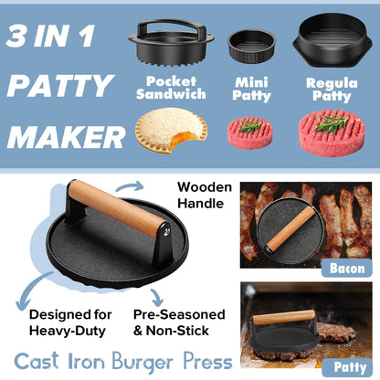Pontual 31PCS Griddle Accessories Kit for Blackstone, Flat Top Hibachi Grill Spatula Set with 2 Melting Domes, Burger Press, Patty Maker and Apron, Professional Teppanyaki Tools Gifts for Outdoor BBQ
