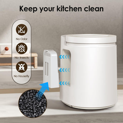 Electric Composter for Kitchen, 3L Food Recycler Composter with Auto-Cleaning/Odor-Free/LED Display/Low Noise, Smart Countertop Compost Bin 4-6H Turn Food Waste into Fertilizer for Home Indoor Use