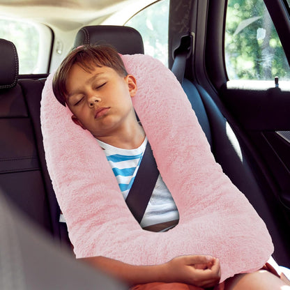 2 Hoteam Pcs Travel Pillow Car Sleeping Kid Neck U Shaped for The Back Seat Adults Children Head and Body Support Long