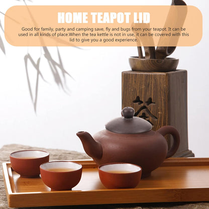 Yardwe Tea Kettle Lid, Replacement Lid for Purple Clay Tea Pot, Kungfu Teapot Top Lid for Blooming and Loose Leaf Tea