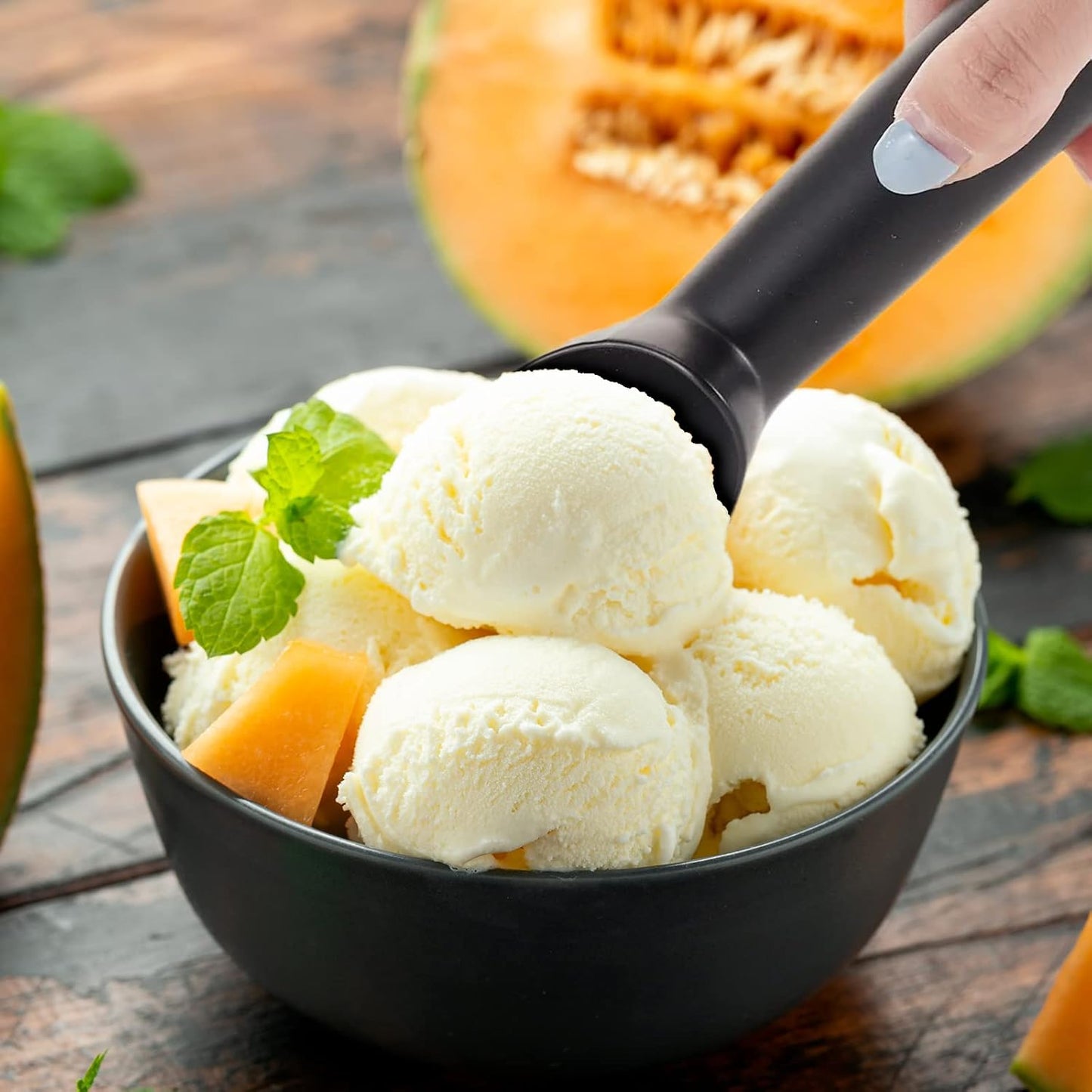 12 7 Inch Frozen Gejoy Pcs Ice Cream Scoop Nonstick Anti Freeze Ice Cream Scooper Aluminum Design Dessert Spoon