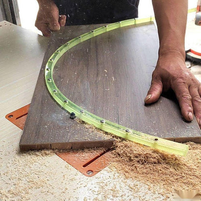 JCFANTS 78inch Flexible Curve Template, Router Template Woodworking Profiling Strip, Professional Contour Flexible Curve Tool Ideal for Wood Curve Pattern Making Tools (Green)