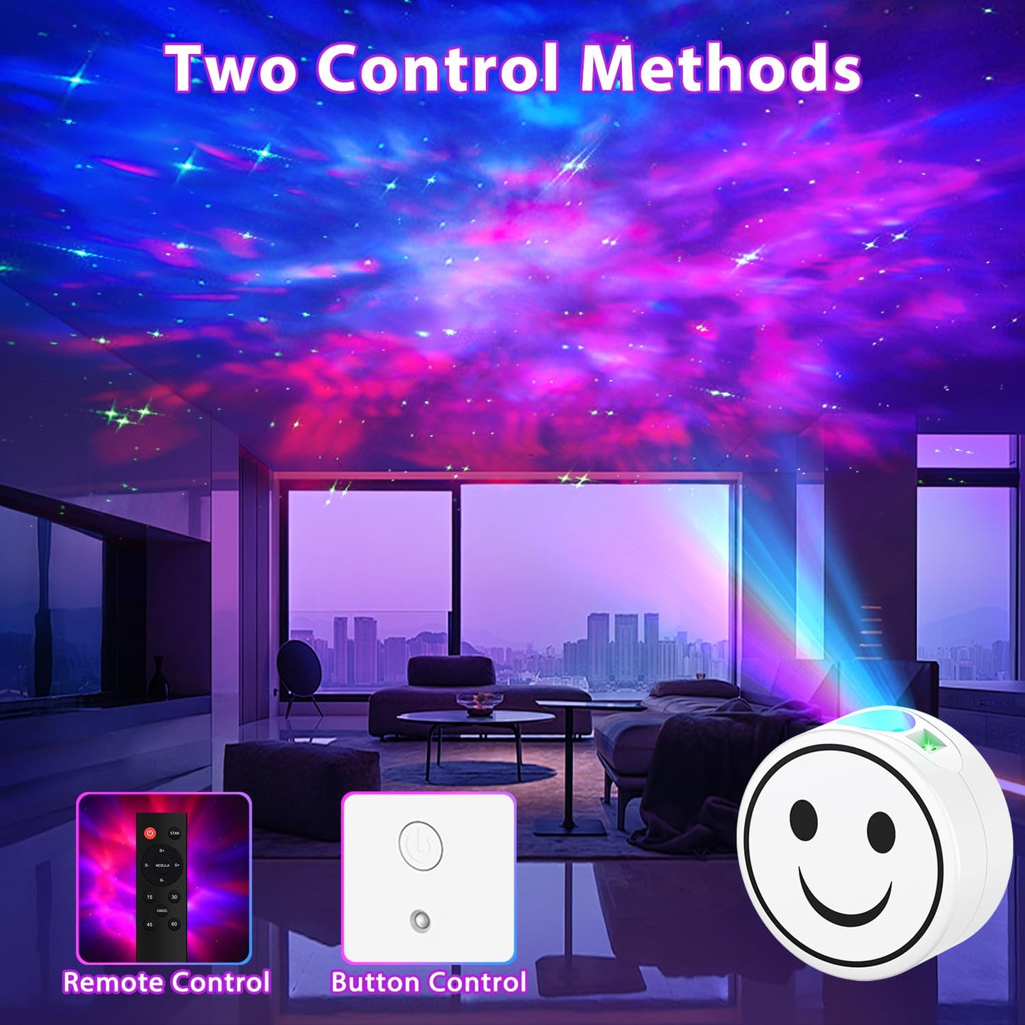 Star Projector, Galaxy Projector for Bedroom, Night Light for Kids, LED Nebula Lighting with Timer and Remote,Gift for Adults, Teens (Proyector de Galaxias para Habitación)