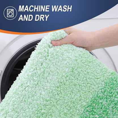 OLANLY Bathroom Rugs - Extra Soft Microfiber Mat | Quick-Dry, Machine Washable, 30x20, Green