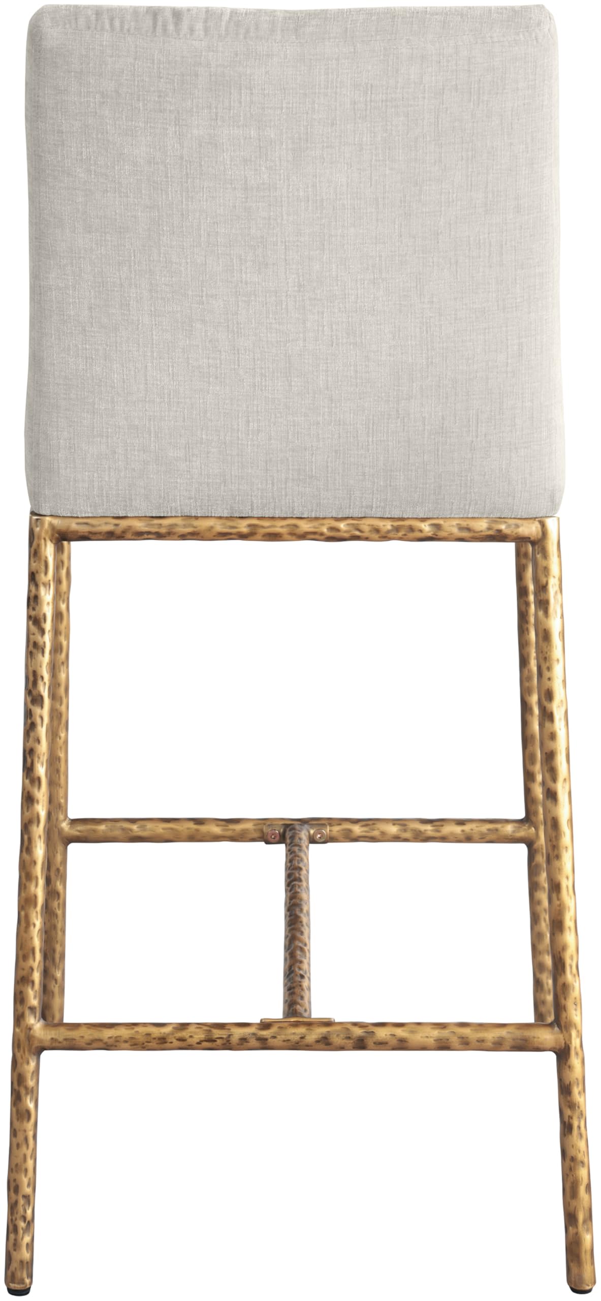 Meridian Furniture Reeves Cream Chenille Upholstered Counter Stool (Set of 2)