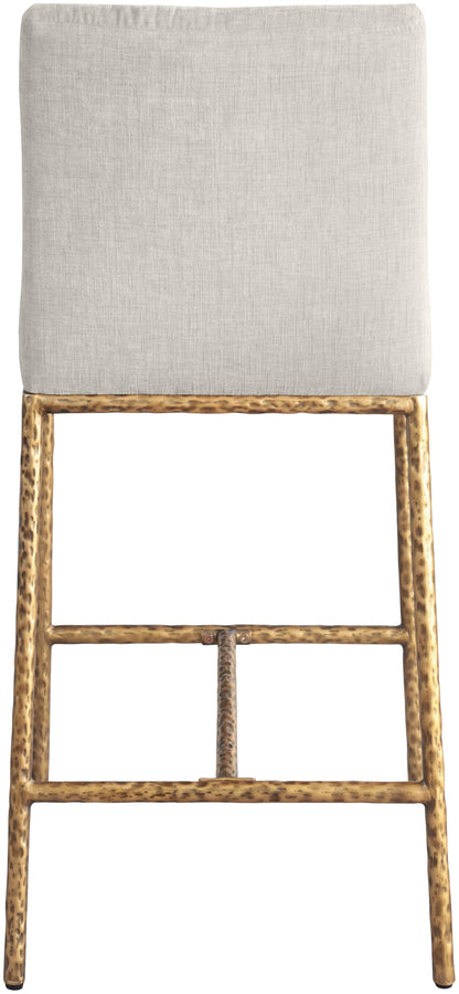 Meridian Furniture Reeves Cream Chenille Upholstered Counter Stool (Set of 2)
