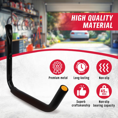 SEDY 4-Piece 15" 100 Lbs Heavy Duty Garage Storage Hooks, Kayak Storage Rack Garage Hooks Jumbo Arm Kayak Wall Mount for Hanging Surfboard Snowboard Paddle Board Ladders Bikes