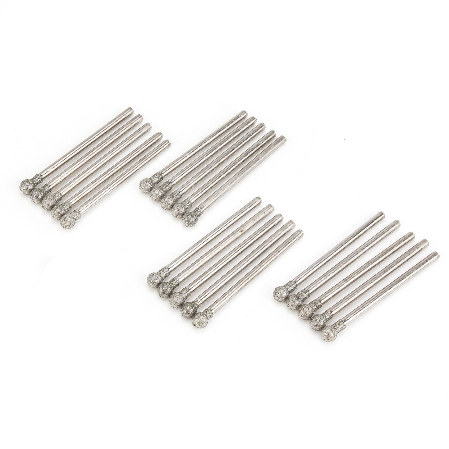 ILOVETOOL 4mm Circular Head Diamond Burs for Stone Carving Tools Pack of 20Pcs
