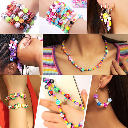 BBita 1600PCS Softball Sports Ball Polymer Clay Beads Charms for Friendship Bracelets Making Kit Cute Fun Beads DIY Arts Crafts Birthday Gifts for Kids Girls Softball Bead